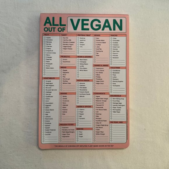 Knock Knock | All Out Of Grocery List (Vegan) — Magnetic Notepad - Picture 7 of 8